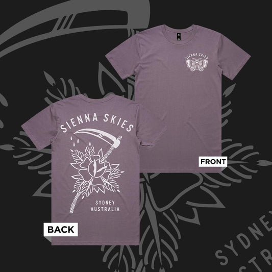 "SCYTHE" MAUVE TEE